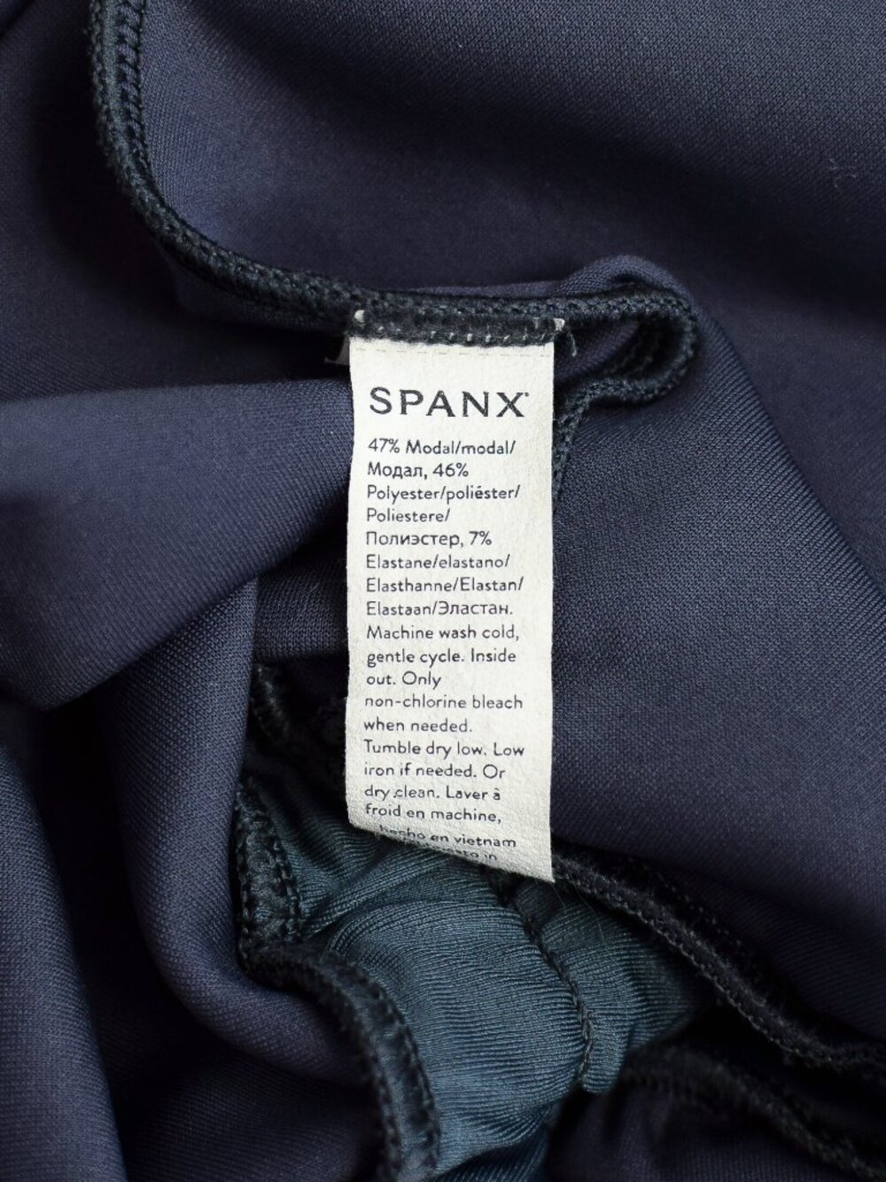 Spanx AirEssentials Off Shoulder Jumpsuit Blue Size SP Wide Leg Slouchy Lounge - Picture 11 of 14
